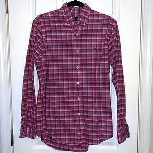 Polo Ralph Lauren Pink Plaid Mens Button Down Size Small